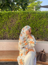 Load image into Gallery viewer, Orange Blossom Printed Abaya